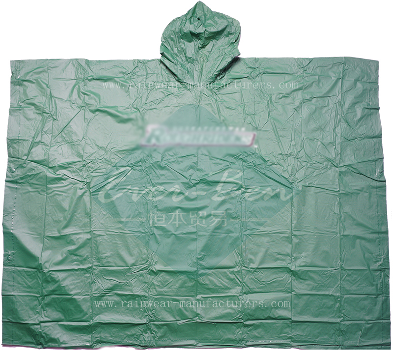 Green PVC raincape manufacturer